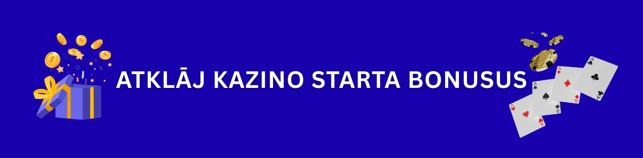Online kazino starta bonusi