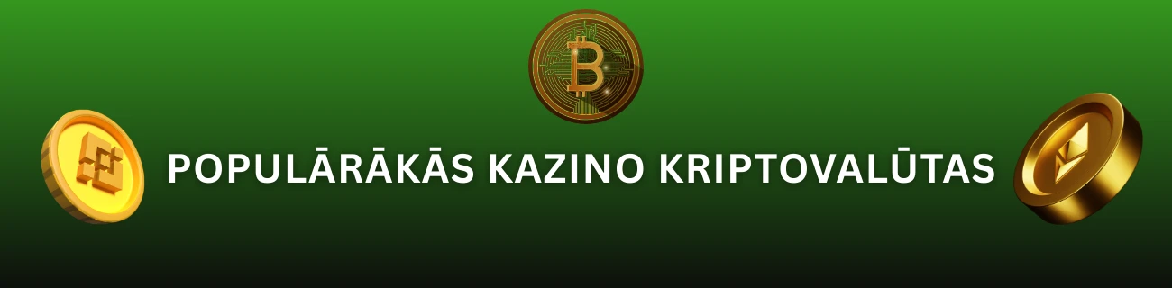 Populārākās kazino kriptovalūtas