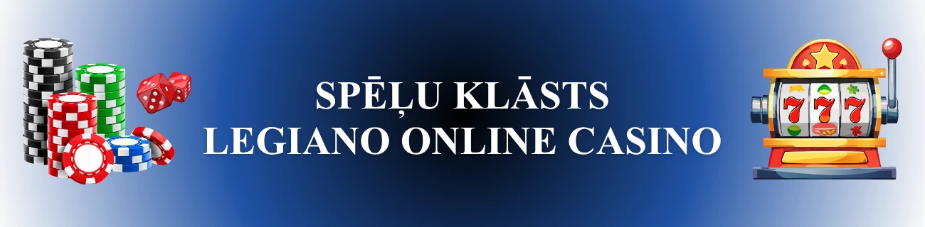 Spēļu klāsts Legiano online casino