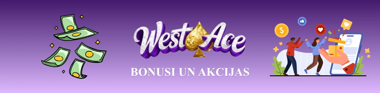 WestAce casino bonusi un akcijas